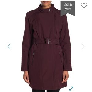 NWT Kenneth Cole Soft Shell Asymmetrical Zip Coat